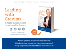Tablet Screenshot of leadingwithgravitas.com